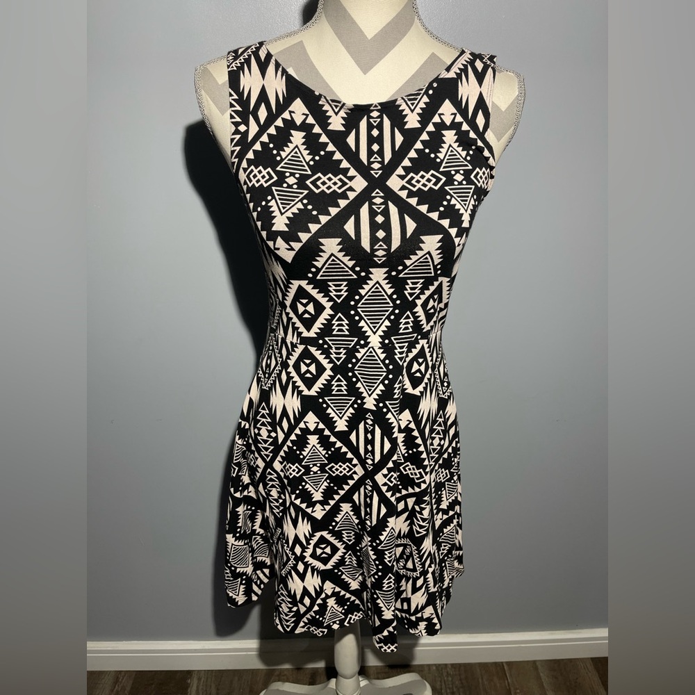 Victoria's Secret Black and White Tribal Mini Dress